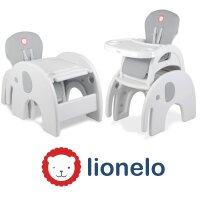 Lionelo Eli 5in1 Kinderhochstuhl Baby Hochstuhl Stuhl+Tisch Kinderstuhl Grau