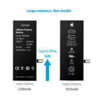 VONUO Ersatz POWER PLUS AKKU f&uuml;r Original Apple iPhone 7 2200mAh Batterie BULK