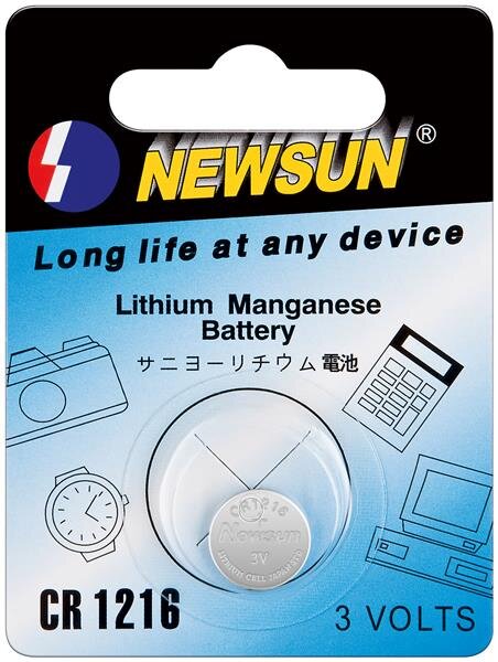 Knopfzelle Lithium CR 1216 New Sun