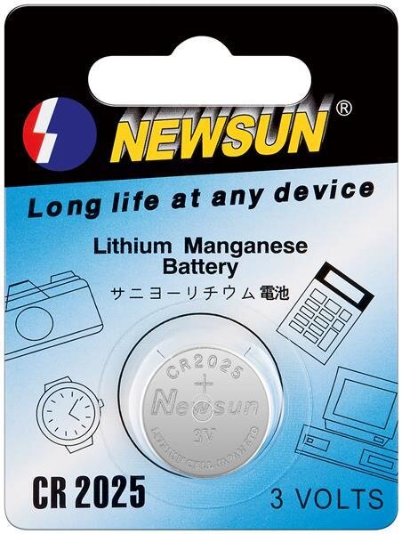Knopfzelle Lithium CR 2025 New Sun