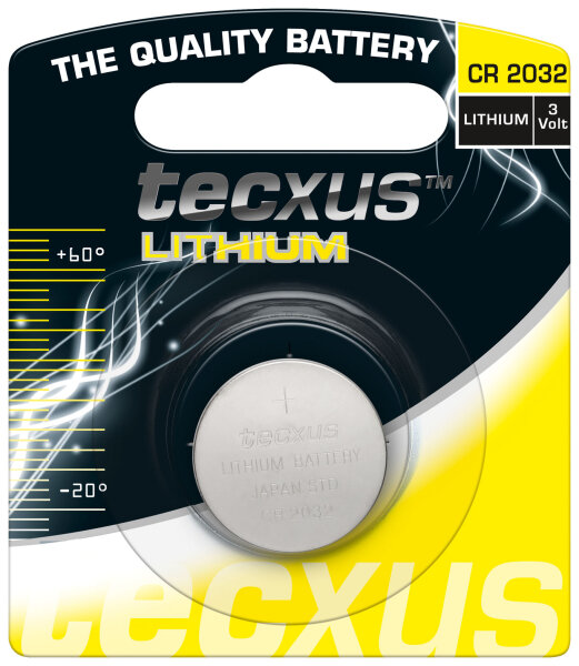5 x tecxus Knopfzelle Lithium CR 2032