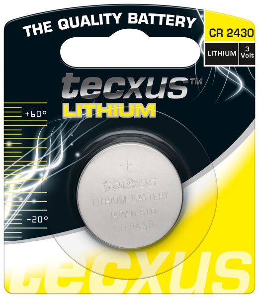 tecxus Knopfzelle Lithium CR 2430