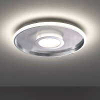 Fischer&amp;Honsel Zoe Premium-Serie LED Deckenleuchte &Oslash;45cm Alu/Chromfarben Dimmbar