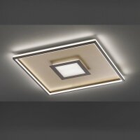 Fischer&amp;Honsel Zoe Premium-Serie LED Deckenleuchte 60x60 Gold/Rostfarben Dimmbar