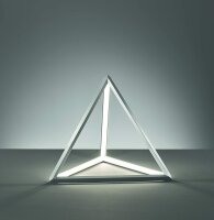 Fischer&amp;Honsel 50208 Living Lion LED Tischleuchte Leselampe Alu Silber Pyramide