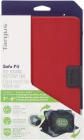 Targus SafeFit 7-8&quot; Zoll Universal Tablet Folio-Etui Stand &amp; Dreh-Funktion Rot