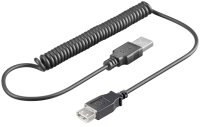 USB Spiral-Verl&auml;ngerungskabel A Stecker&gt; A Buchse...