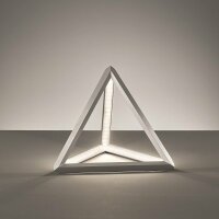 Fischer&amp;Honsel 50207 Living Lion LED Tischleuchte Leselampe Alu Silber Pyramide
