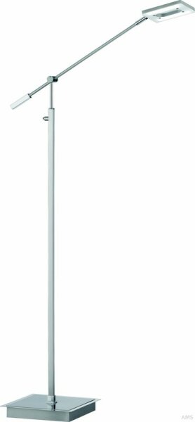 Fischer&amp;Honsel 13207 Living-Serie LED Stehleuchte Dimmbar Fluter 8,6W Nickel