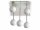 Fischer&amp;Honsel 20170 Modular m6 LED8-Serie Deckenleuchte dimmbar Glas Nickelmatt