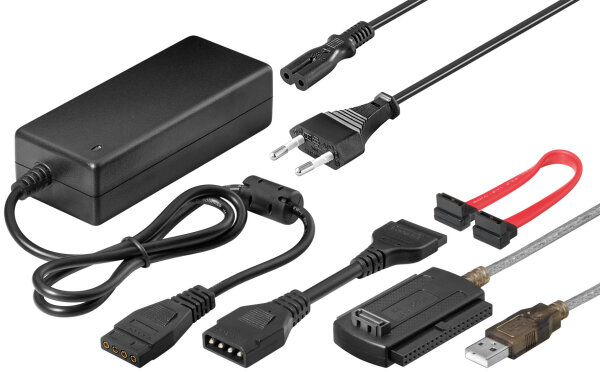 USB 2.0 Konverter f&uuml;r IDE/SATA HDDs inkl. Netzteil
