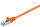 CAT 5e Netzwerkkabel F/UTP 2x RJ-45 Stecker folien geschirmt 0,25 m, Orange