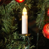 KonstSmide LED-Lichterkette f&uuml;r Weihnachtsbaum warmwei&szlig; 16 LED-Kerzen wei&szlig; Innen