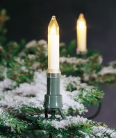 KonstSmide Lichterkette f&uuml;r Weihnachtsbaum warmwei&szlig; 25 Kerzen wei&szlig; Innen/Au&szlig;en