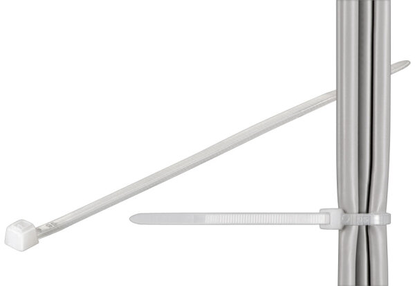 100 x Kabelbinder Standard L&auml;nge 200 mm, Breite 3,5 mm, Transparent