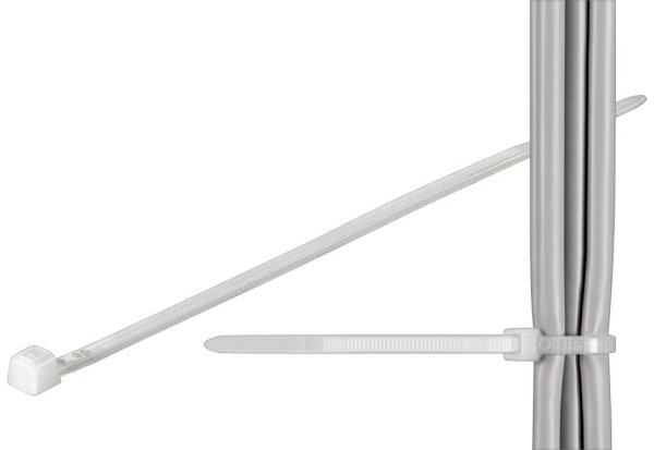 100 x Kabelbinder Standard L&auml;nge 368 mm, Breite 3,5 mm, Transparent