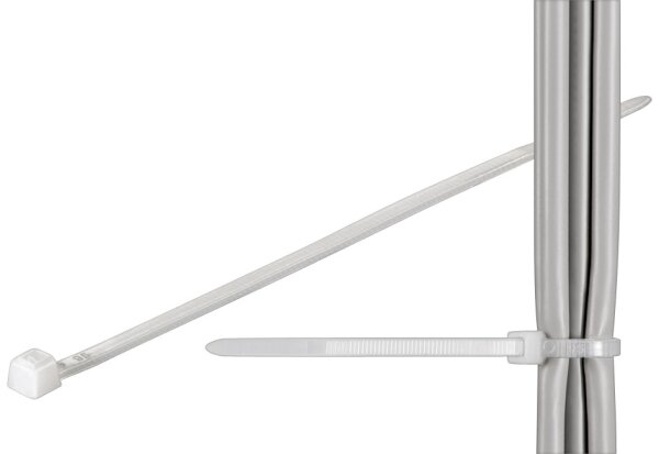 100 x Kabelbinder Standard L&auml;nge 380 mm, Breite 7,6 mm, Transparent