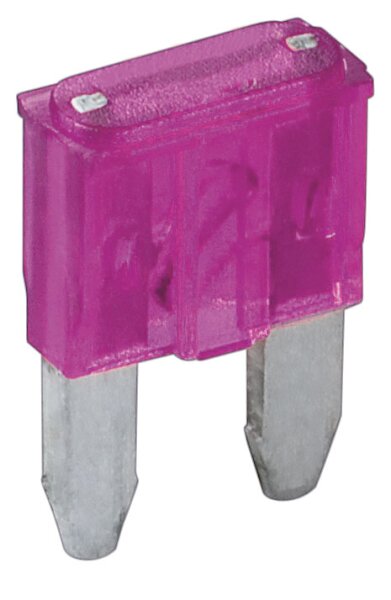 10 x Kfz-Sicherung Mini (10,9 x 8,75 x 3,8 mm) 3 A, Violett