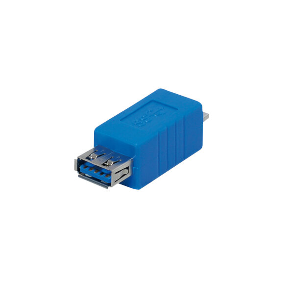 USB 3.0 SuperSpeed Adapter A-Buchse &gt; Micro B-Stecker Highspeed Adapter Blau