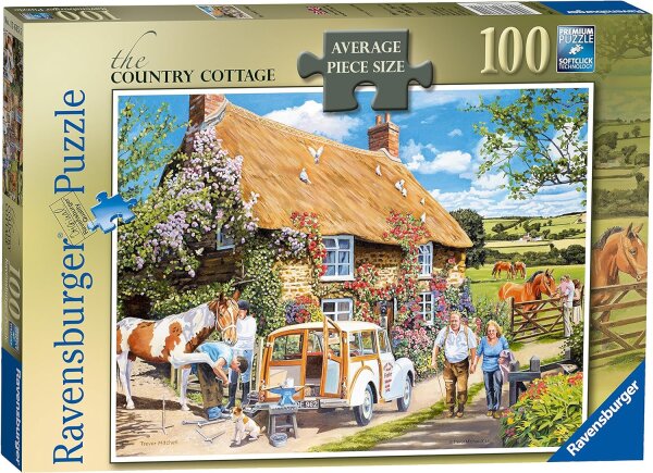 Ravensburger 13615 The Country Cottage Puzzle 100 Teile extra Gro&szlig; 49x36 NEU&amp;OVP