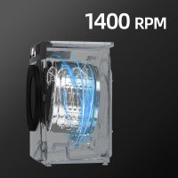 Chiq CFL100-14586IM3XB Waschmaschine Freistehend 10kg 1400U/Min Display Dampf