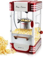 Emerio POM-120650 Popcornmaschine Popcornmaker Retro Popcornautomat Rot/Chrom