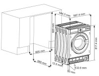 Sharp ES-NIB8141WD-DE Einbau-Waschmaschine 8kg 1400U/Min Allergy-Smart AquaStop