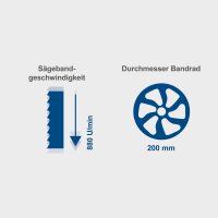 Scheppach BASA 1 Bands&auml;ge 230V 300W 45&deg;schwenkbar Durchlassh&ouml;he/breite:100/195mm