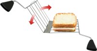 Trisa Crispy Snack Toaster 2 Scheiben Schlitz mit Sandwich-Zangen 600W Edelstahl