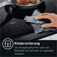 AEG IKB6430AMB Induktion Glaskeramik-Kochfeld Slider-Touch Autark Edelstahl 60cm
