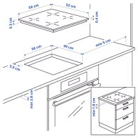 IKEA VILSTA Induktionskochfeld Glaskeramik Touch-Control Autark 60cm