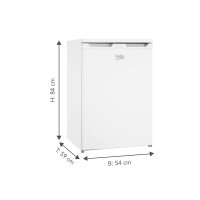 Beko FSE1175N Tisch-Gefrierschrank Gefriertruhe Unterbauf&auml;hig Wei&szlig; 90L 84cm