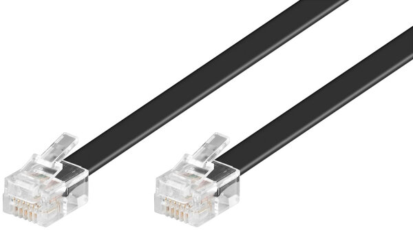 Modularanschlu&szlig;kabel 2x RJ-12 Westernstecker 6-polig 3 m, schwarz