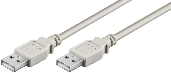 USB 2.0 Hi-Speed Kabel &quot;A&quot; Stecker &gt; &quot;A&quot; Stecker 3 m grau