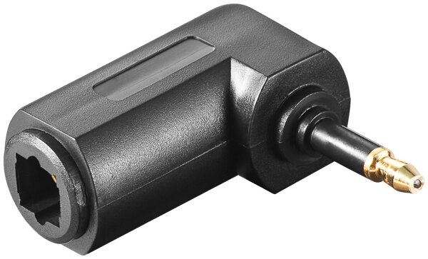 Audio Adapter 3,5 mm mini Winkelstecker &gt; Toslinkkupplung Lichtwellenleiterzubeh&ouml;r