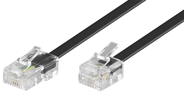 Modularanschlu&szlig;kabel 4-polig belegt 8P4C Stecker-6P4C Stecker 15 m