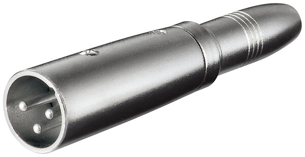 XLR -Adapter 3-pol. XLR-Stecker &gt; 6,35mm mono Kupplung