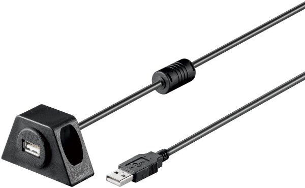 USB 2.0 High-Speed Verl&auml;ngerung Kabel mit Montagehalterung f&uuml;r Kfz, 2 m