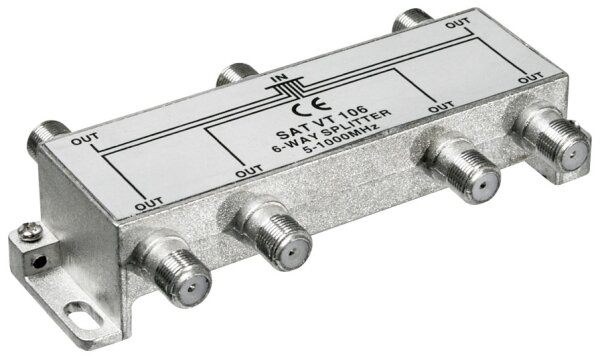 BK-Verteiler 6-fach SAT 5-1000 MHz