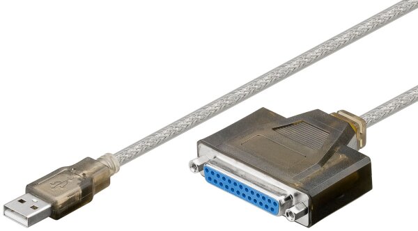 USB zu parallel Konverter USB A Stecker &gt; 25 pol D-SUB Buchse 1,5 m