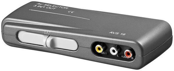 Audio-Video-Umschaltbox 3 Eing&auml;nge - 1 Ausgang