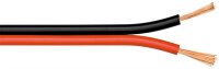 Lautsprecherkabel rot/schwarz 100 m Spule, Querschnitt 2 x 0,75 mm&sup2;