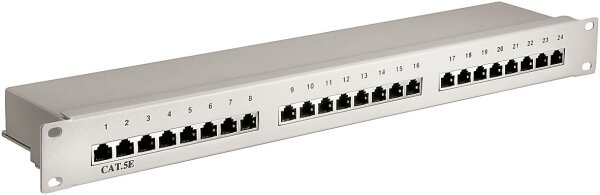CAT 5e Ethernet Patch Panel 19, 24 Port STP Geschirmt Netzwerk Patchfeld