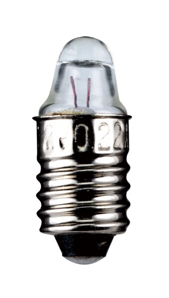 10 x Linsenform Spitzenlinse Lampen Sockel E10, 1,2 V, 0,22 A, 0,25 W, L-3649