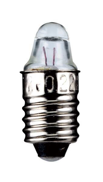 10 x Linsenform Spitzenlinse Lampen Sockel E10, 2,5 V, 0,3 A, 0,75 W, L-3648