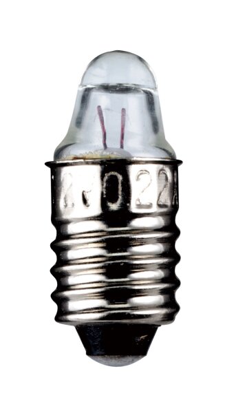10 x Linsenform Spitzenlinse Lampen Sockel E10, 3,7 V, 0,3 A, 1,55 W, L-3644