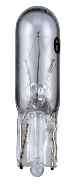 10 x Glassockellampe Lampen Sockel W2x4,6d 12 V, 0,4 W, L-2322