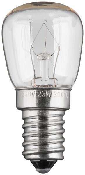 Backofenlampe temperaturfest bis 300&deg;C Speziallampe E14, 25 W