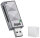 Externes Kartenleseger&auml;t SD / SDHC / SDXC Cardreader USB 2.0 Hi-Speed Silber