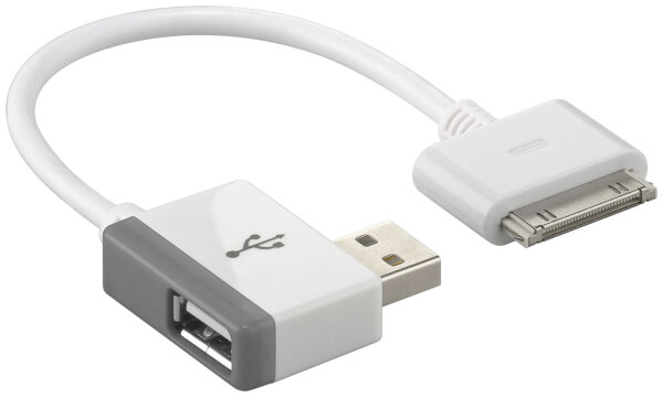 Dual USB Kabel / Adapter USB A Buchse + Apple Dock